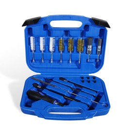 CCLIFE CCLIFE Injektorsitz- und Schacht-Reinigungs-Satz 19tlg Injektor Reinigungsset mit Stahldraht B1rsten, Nylon B1rsten