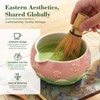 Mint Pink 8Pcs Matcha Whisk & Bowl Starter Kit Microwave