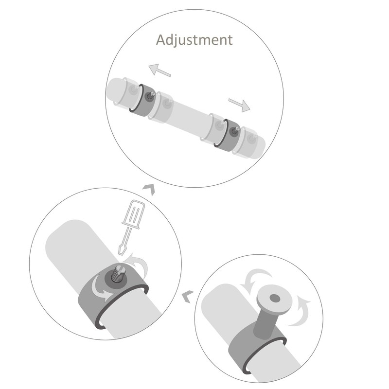 TUMBEELLUWA Pack of 2 Cylindrical Crystal Cabinet Knobs Polished Stone