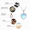 BEILIN Moonstone Heart Cremation Urn Necklace for Ashes 925 Sterling