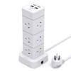 Power Board Surge Protected, Tower Power Strip with 12 AC