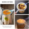 Hemoton 2pcs Creme Brulee Cup Scald Proof Baking Milk Rings
