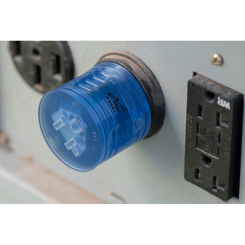 AC WORKS TT-30P RV/Generator 30Amp Plug to 5-15/20R Adapter with