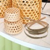 STOBOK Bamboo Weaving Strip Roll Flat Bamboo Strip for Basket