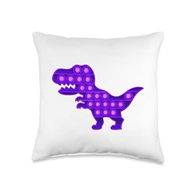 Pop It Dinosaur Fidget Toy for Kids Throw Pillow