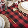 Black and Red Buffalo Plaid Tablecloth 56x84 Inches Rectangle Checkered