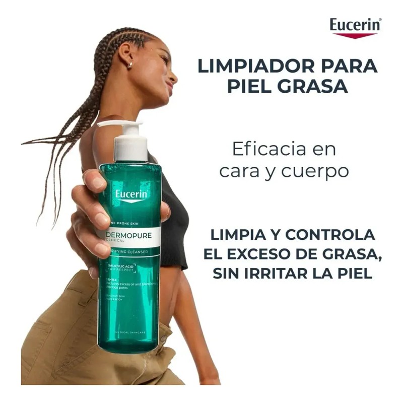 EUCERIN DermoPure Gel de Limpieza facial 400ml Piel Grasa o
