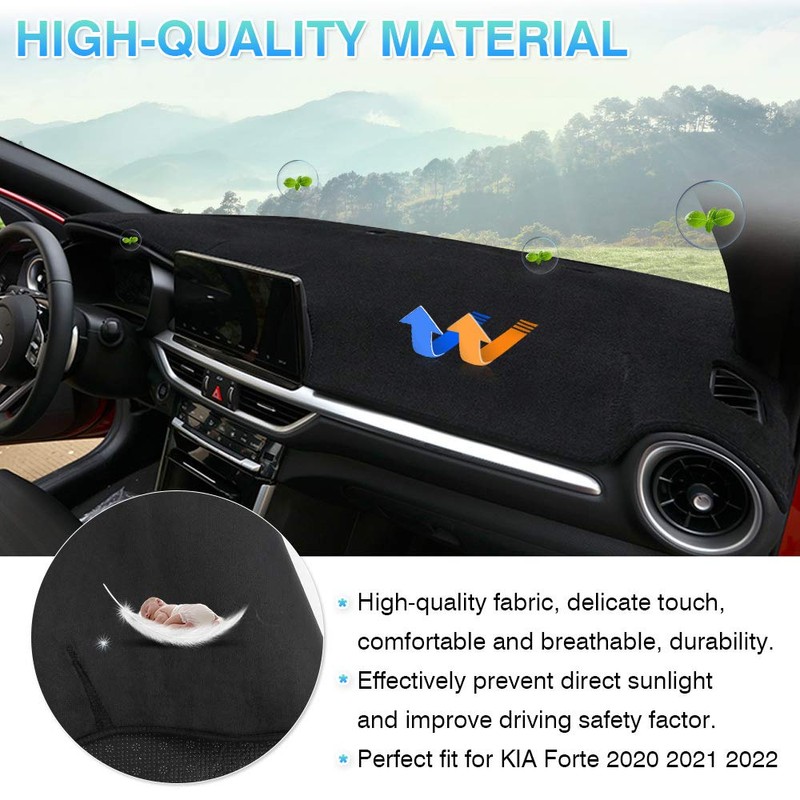 Autorder Dashboard Cover Mat for 2019-2023 2024 Kia Forte Accessories