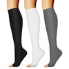 CHARMKING 3 Pairs Open Toe Compression Socks for Women &