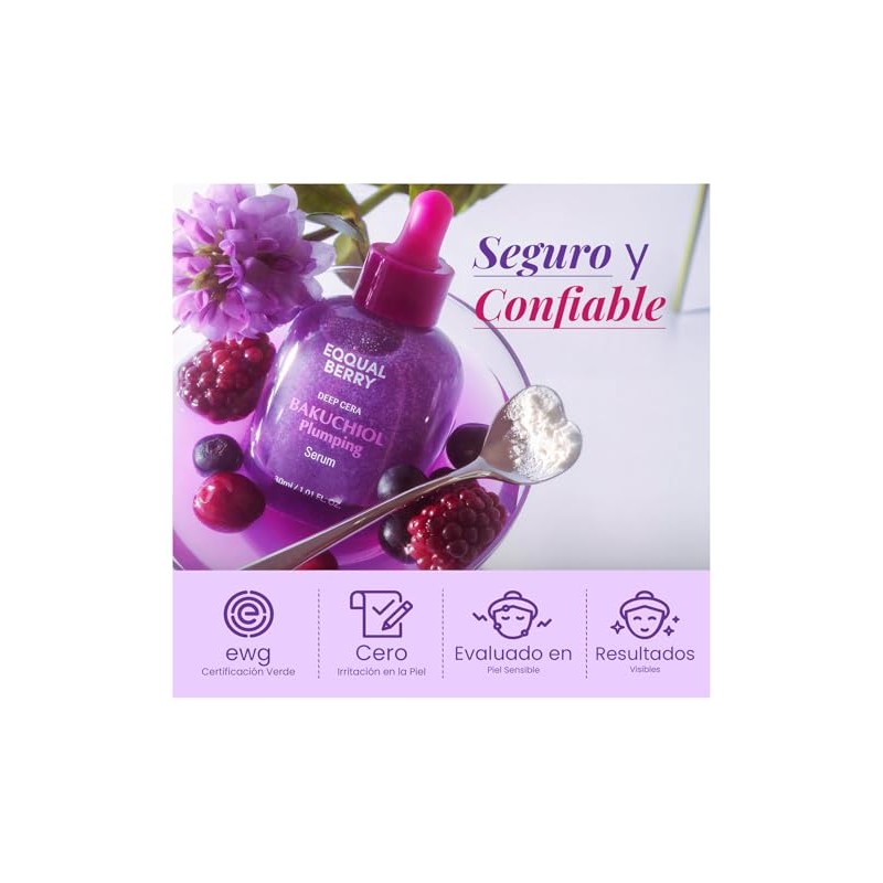 EQQUALBERRY Suero Facial Bakuchiol Niacinamida y Poros 30 ml