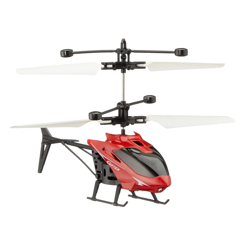 Cepewa Infrared Helicopter Flying Approx. 16 cm Hand-Controlled Self-Flying USB