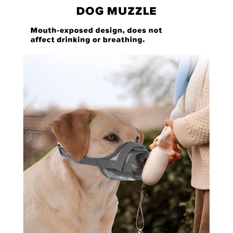 Dog Muzzle 2 Pack, Soft Mesh Breathable Muzzles for Small