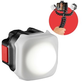 JOBY JB01579-BWW Beamo LED Light for Smartphones and Mirrorless Cameras Compact Wireless Charging Bluetooth Waterproof for Video Blogging Photo and Video Shooting