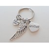 Memorial Keychain, Wing Charm and Heart Charm and I Love