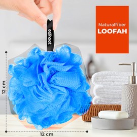 Ezneat Loofah Shower Puff 4-Pack - Ultra Soft & Large Mesh Bath Sponges for Exfoliating & Deep Cleansing - Body Scrubber for Women & Men - Multi-Color Shower Scrunchies for Luxurious Lather
