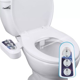 Hibbent Dual Nozzle Bidet Toilet Seat Attachment Cold/Warm Fresh Water Bidet Sprayer US