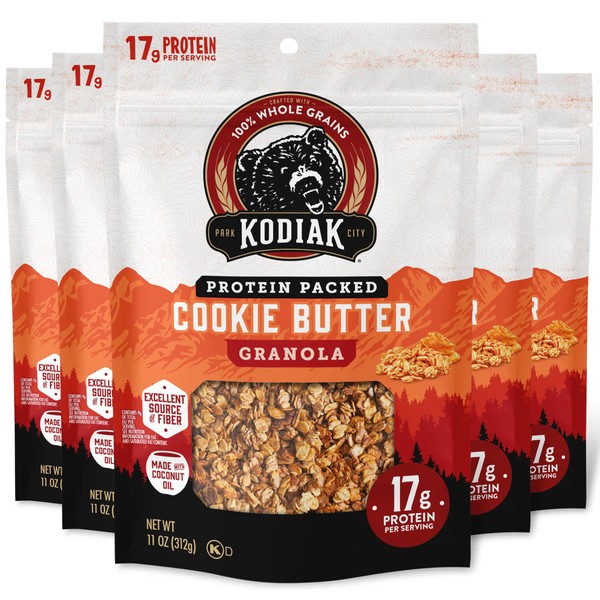 Kodiak Cakes Granola Pouch, Cookie Butter, High Protein, 100% Whole