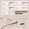 ZESAKER Rimless Reading Glasses for Women, Rectangle Blue Light Blocking