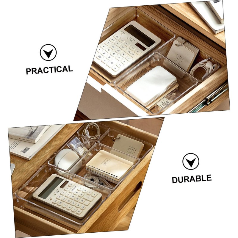 LABRIMP 6pcs Transparent Organizers for Home Storage Multi-purpose Tableware Holders