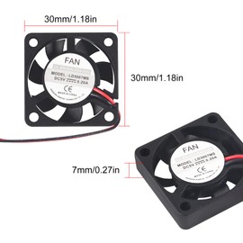 AOICRIE for Raspberry Pi 4 Quiet Fan, 3Pcs for Raspberry Pi Cooling Fan Brushless 3.3-5VDC Quiet Fan with for Raspberry Pi Heatsink for Raspberry Pi 4B / 3B+ / 3B/ Zero/Zero W or Other Robot Project