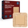 MEDca Silicone Foam Dressing w/Adhesive Border 3"x3" (Pack of 10)