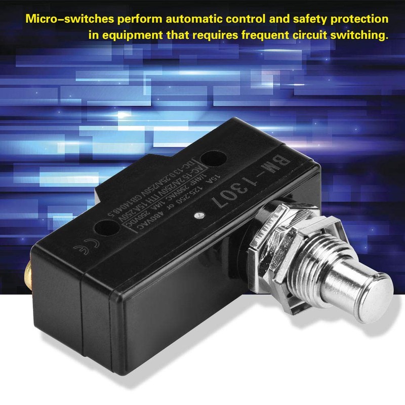BM-1307 Micro Switch, Limit Switch, Miniature Switch, Snap Action Silver