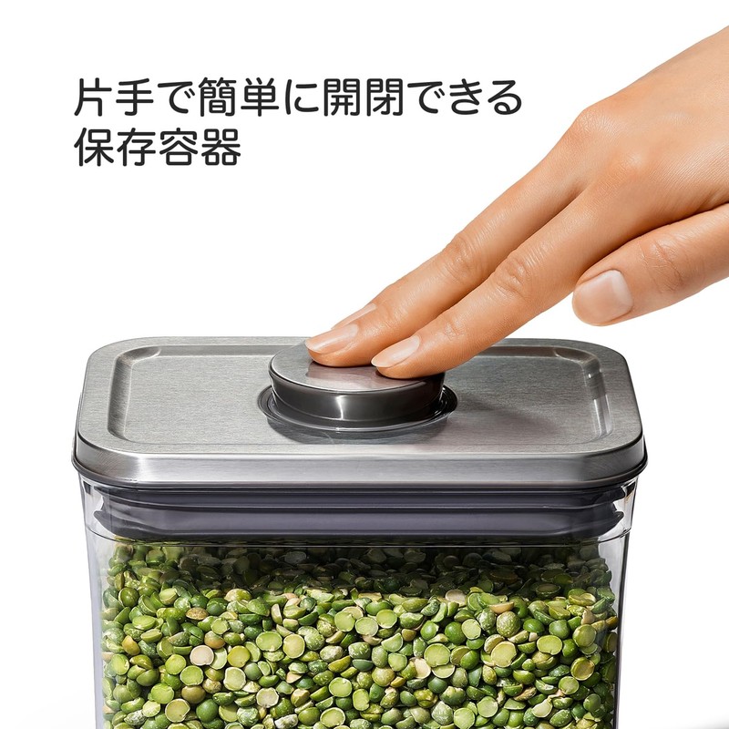OXO Plastic Storage Container, Sealed, 0.7 gal (2.6 L), Stainless