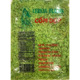 Unbranded Green Glutinous Rice Flakes 10 oz Sweet rice flakes Great for desserts Cereal
