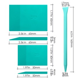 BOOLOOEN Mini Squeegee Rubber，Optimized for use with Mesh Backed Stencils and Transfers ， Mini Squeegee for Scorch Paste Wood Burning Paste, Paint, Screen (12)