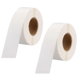 MECCANIXITY 1 Inch Circle Dot Stickers Color Coding Labels Blank Round Label Waterproof Self-Adhesive Sticker for Envelope Document Organize Gift Box (Transparent, 2 Roll, 2000Pcs/Roll)