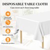 Bouiexye 4 Pack Disposable Table Cloth White Plastic Tablecloth 54