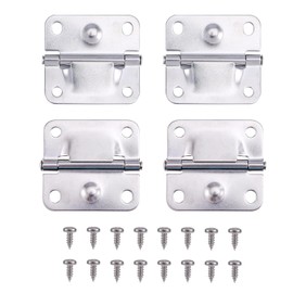 Tinoaly 4pcs Stainless Steel Cooler Hinges Replacement for Coleman Parts, Ice Chest Hinge Repair Kit with 16 Screws, Camping Coolers Accessories Compatible with 5235 5250 5286b 6262 6270 Most Models