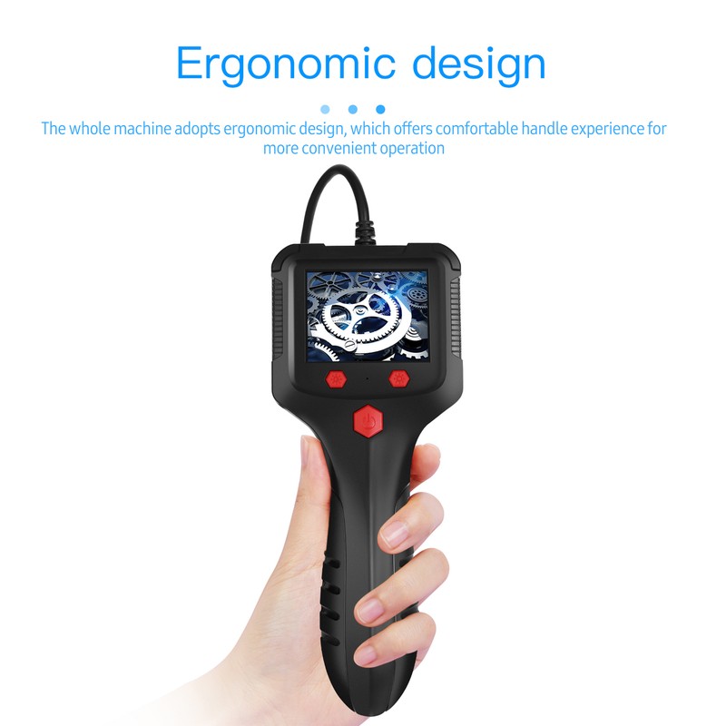 P100 Industrial Endoscope 8mm 1080P Digital Borescope IP67 Waterproof Snake