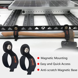 MUTUACTOR 2 Packs Magnetic Hooks Heavy Duty, Strong Magnet Garage Hooks Large Capacity for Hanging Cables Rubber Coating Mounting Magnet Storage Hooks for Garden Hoses Ropes