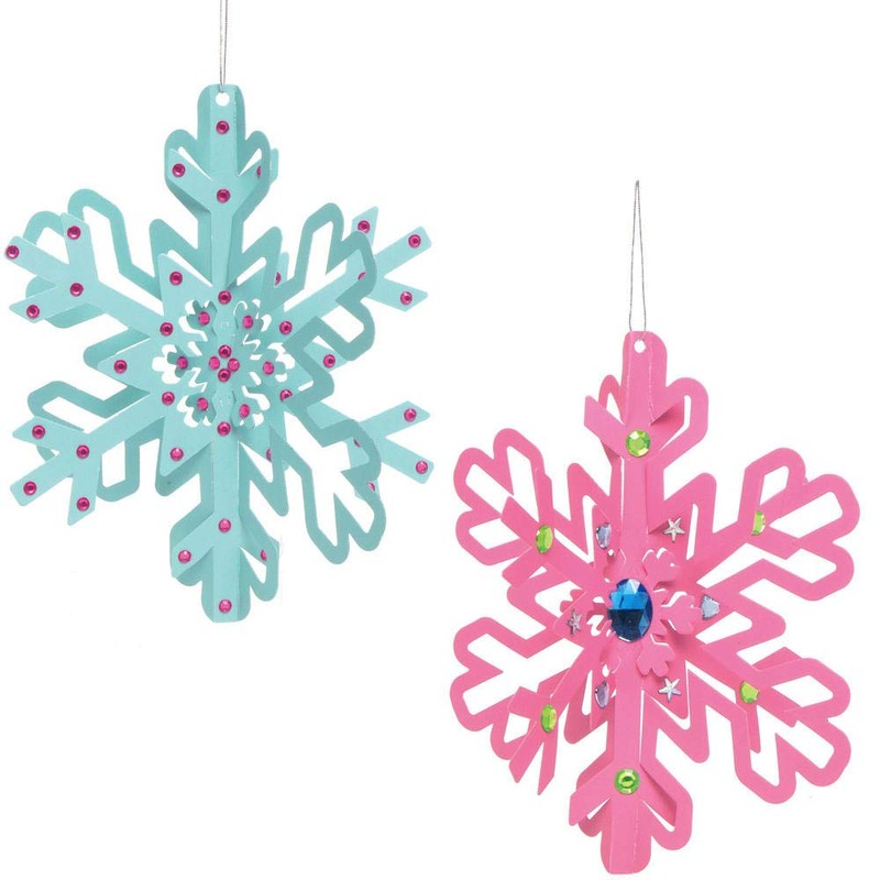 Baker Ross AX411 Snowflake Spiral Decorations Craft Set for Children