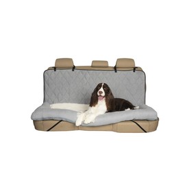 PetSafe Happy Ride Car Dog Bed - Best for Bench Seats - Fits Cars, Trucks, Minivans and SUVs - Comfortable and Machine Washable - Durable Vehicle Pet Bed - Grey