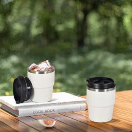 CHLJAR 6oz Vacuum Insulated Espresso Cup Set of 2, Espresso Shot Cup for Coffee, Double Wall Stainless Steel Mini Tumbler Shot Glasses with Lid