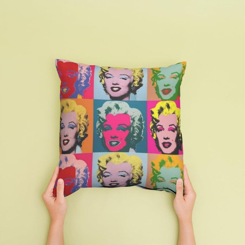 The Beach Stop Colourful Pop Art Marilyn Monroe Cushion Cover