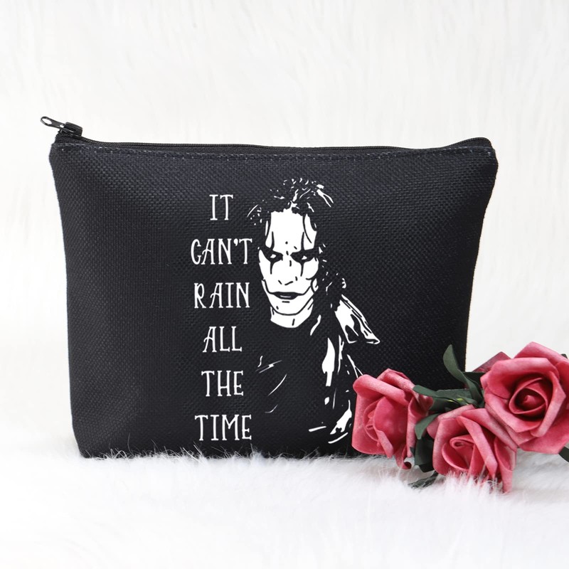 It Can't Rain All The Time Crow Inspired Cosmetic Bag,