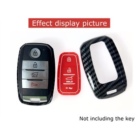 REPROTECTING ABS Plastic Silicone Rubber Key Fob Cover Compatible with (4 Buttons) 2013-2018 Kia Forte Forte Koup NIRO Optima Rio Sorento Soul Sportage (2pcs Black+Key Chain)