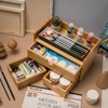 MEEDEN Bamboo Desk Organizer with Drawers: Desktop Storage Container with
