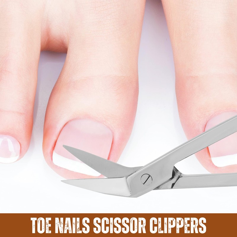 ASM Extra Long Thick Toe Nail Scissors with Nail File