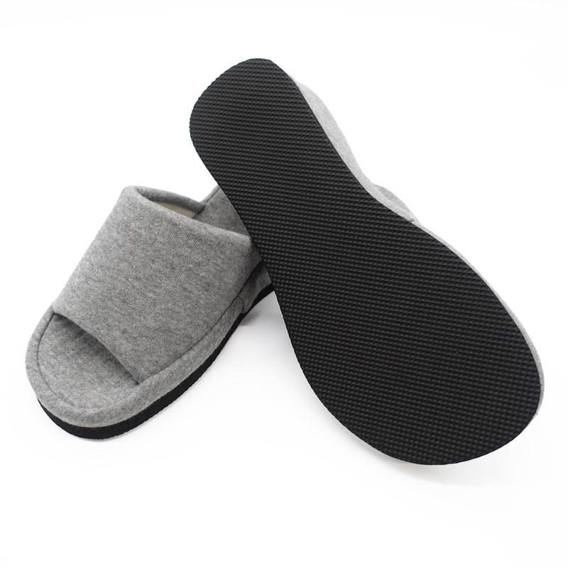 with With Women's Foot Fit Heel Up Slippers Grey