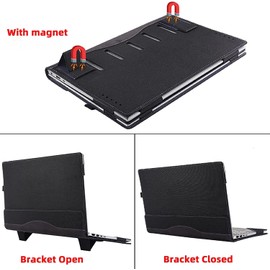 WODBAO Laptop Case for HP Pavilion Laptop 15-eg 15-eh Series Case Envy X360 15-ED 15-EE 15.6 Inch Case HP Pavilion 15T-eg 300 Detachable Leather Case (Dark Gray)