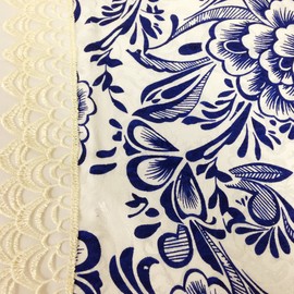 Wrapables Flower Placemats, Asian Blue, Set of 4