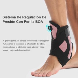 Toketa Tobilleras Deportivas de Compresión, Soporte de Tobillera Deportiva Elástico y Transpirable, Tensión Ajustable, Soporte de Resorte, Adecuado para Esguinces, Deportes, FitnessI