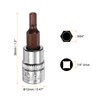 QUARKZMAN 4 Pieces 9/64" Hex Bit Socket 1/4" Square Drive