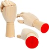 10" Wooden Sectioned Opposable Articulated Right Hand Figure Manikin Hand