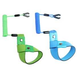 2PCS Jet Ski Lanyard Wrist Strap Kill Switch Lanyard for Boat,Replace EW2-68348-00-00 Suit for Yamaha Marine Outboard Motor Ignition Emergency Cut Off Cord Tether (Blue&Green)