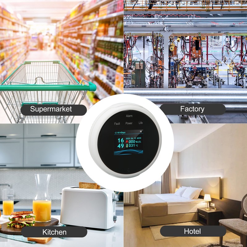 Smart Gas Leak Detector Highly Sensitive Combustible Gas Alarm WiFi
